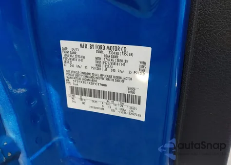 2013 Ford F-150 Xlt z USA, uszkodzony, nr VIN 1FTFX1EFXDFC17986